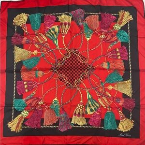 Red silk Mark Cross Scarf